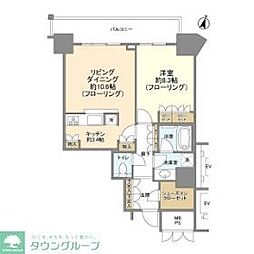 ザ・大宮タワーズ 1LDKの間取図画像