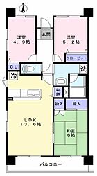 与野本町ハイツ 3LDKの間取図画像