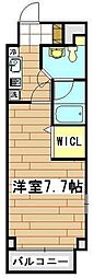 アクシーズグランデ高鼻 1Kの間取図画像