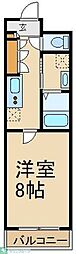 テラン根岸 1Kの間取図画像