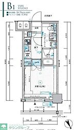 メインステージ川口WEST 1Kの間取図画像