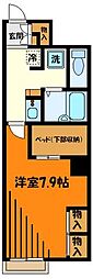 JR中央線 西八王子駅 バス12分 横川下車 徒歩9分の賃貸アパート 1階1Kの間取り