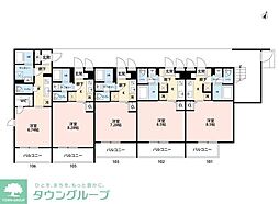 福生セイワレジデンス 1階1Kの間取り