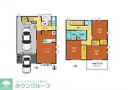 JR八高線 拝島駅 徒歩11分の賃貸タウンハウス 1階3LDKの間取り