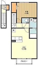 エミネンス 2階1LDKの間取り