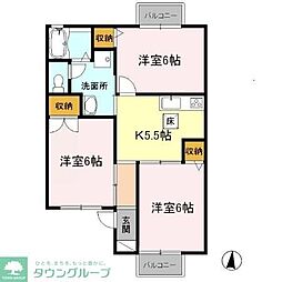 グランドールミツトヨ 1階3Kの間取り