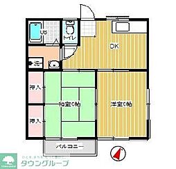 ベルク 2DKの間取図画像