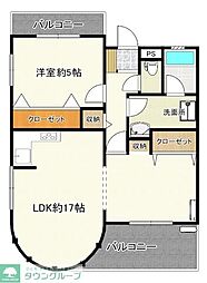 メゾン幸和第2ビル 3階1LDKの間取り