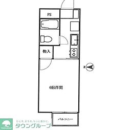 ハイツルミエール 1Kの間取図画像
