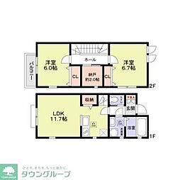 Ｂｏｎｎｅ　Ｍａｉｓｏｎ 1階2SLDKの間取り