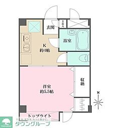 朝日チェリーヒルズ上野町 1階1Kの間取り
