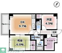 ライオンズマンション東青梅 2SDKの間取図画像