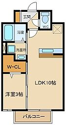 サンモールTM 1LDKの間取図画像