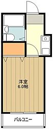 メゾン河辺 ワンルームの間取図画像