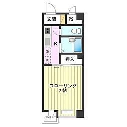 イグレック立川 1Kの間取図画像