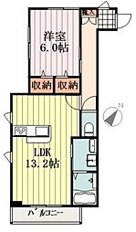グラン・シャリオ 1LDKの間取図画像