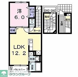ラブリ18 1LDKの間取図画像