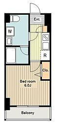 MAINSTAGE立川2 1Kの間取図画像