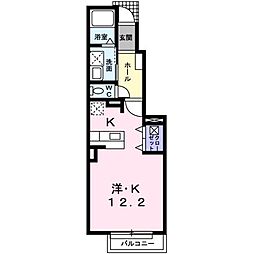 スプリング ワンルームの間取図画像