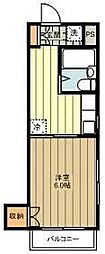 プレジール 1Kの間取図画像