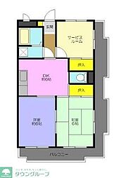 羽中マンション 3DKの間取図画像
