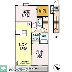 ガーデンホームズ神明 2LDKの間取図画像