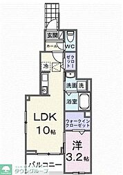 ブランルミエール 1LDKの間取図画像