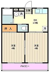 メゾン上水 2DKの間取図画像