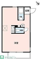 りさーじゅ ワンルームの間取図画像