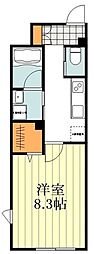 サニーベイル 1SKの間取図画像