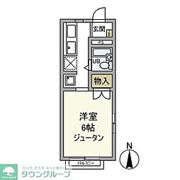 東小岩戸建 1階ワンルームの間取り