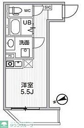 Ｔ’ｓ　Ｃｕｏｒｅ柴又I 2階ワンルームの間取り