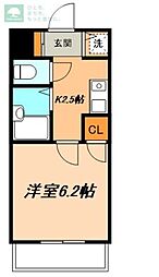 JR総武本線 市川駅 バス16分 商大付属高校下車 徒歩4分の賃貸アパート 1階1Kの間取り