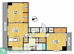 メゾンドソレイユ 2階2LDKの間取り
