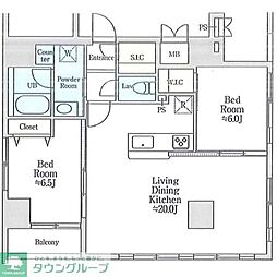 ＳＵＡＶＥ　ＰＡＬＡＩＳ 3階2LDKの間取り