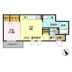 クレエ 1LDKの間取図画像