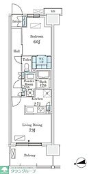 スカイグランデ津田沼 1LDKの間取図画像