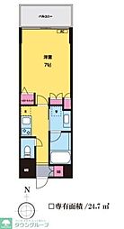 レジデンスダイキ 1Kの間取図画像