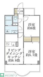 西船橋スクエアガーデン 2LDKの間取図画像