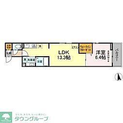 メゾンフォレスト.M 1LDKの間取図画像