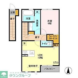 リュインメゾン2 1LDKの間取図画像