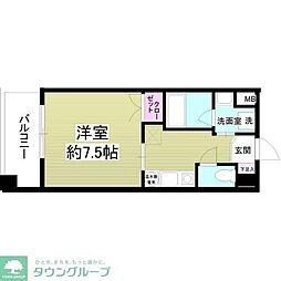 金子ビル 1Kの間取図画像