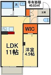サンスクミ 1LDKの間取図画像