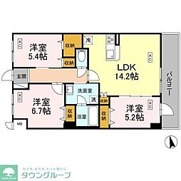 カスタリア西船橋II 3LDKの間取図画像