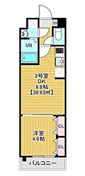 プリファード幕張 1DKの間取図画像