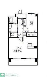 パインフォレスト妙典2 1LDKの間取図画像