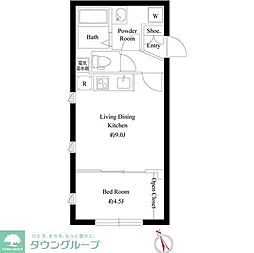 CASAPLAZA新小岩 1LDKの間取図画像