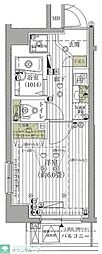 プレール・ドゥーク津田沼 1Kの間取図画像