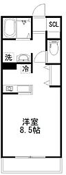 LASUACASAD ワンルームの間取図画像