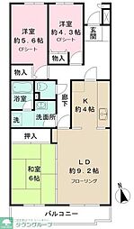 船橋夏見レジデンス 3LDKの間取図画像